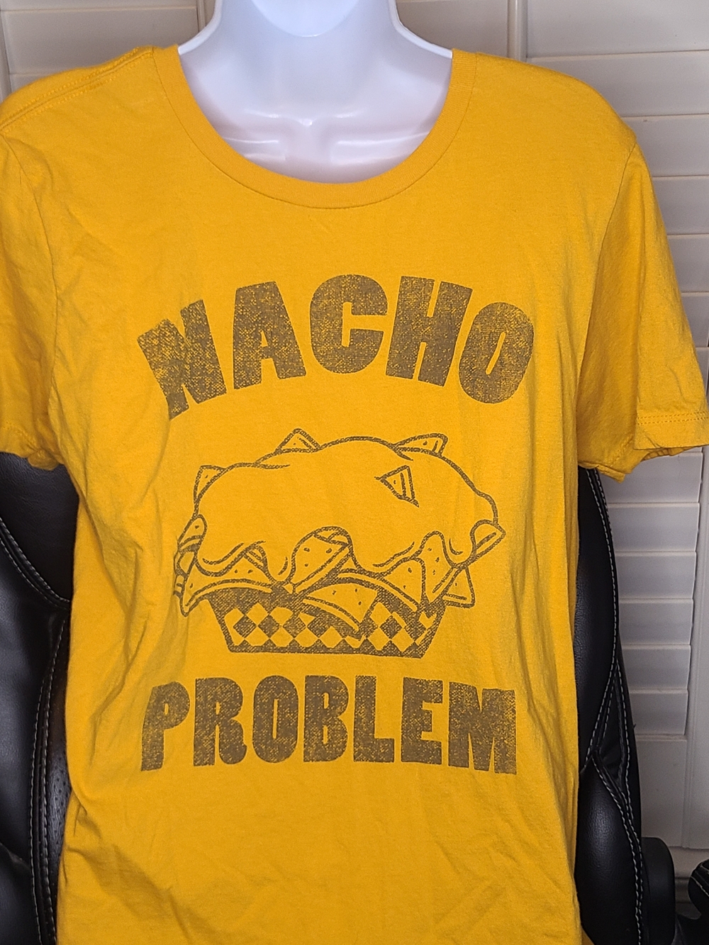 Medium Yellow 'Macho Problem' Graphic Tee